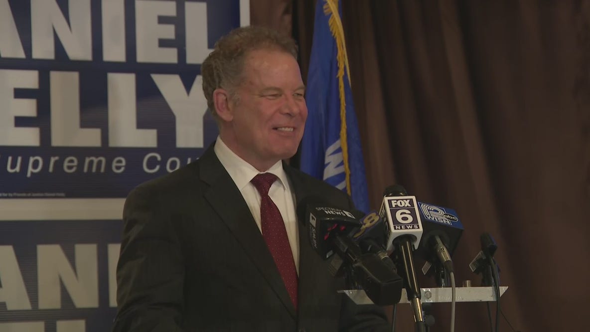 Wisconsin Supreme Court race, Kelly speech after advancing
